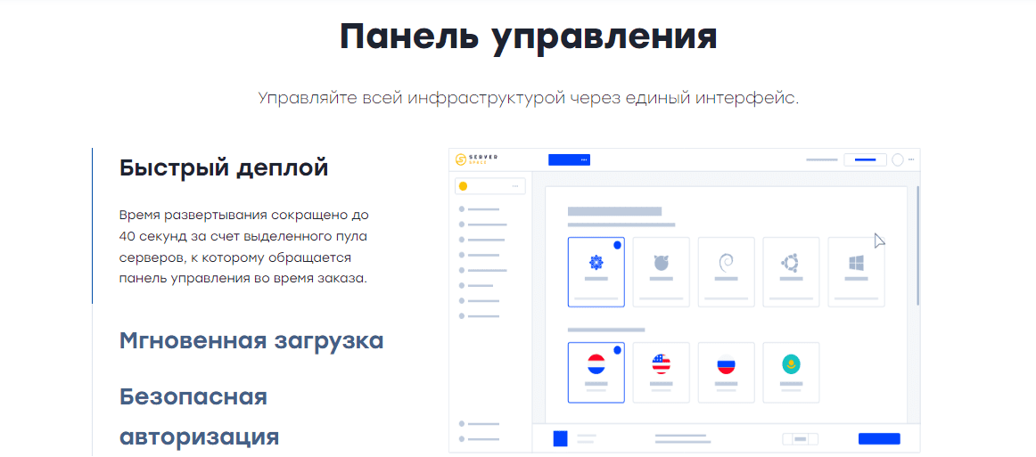 Собственная панель управления у Serverspace